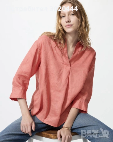 Uniqlo 100% лен блуза