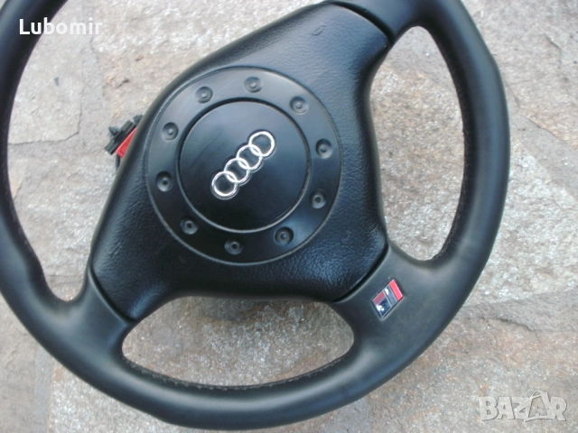 Волан трилъчев , кожен S Line - Audi A4 B5 - 1995 г до 1997 год !, снимка 6 - Аксесоари и консумативи - 53977364