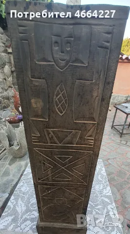 Уникално старинно дървено шкафче / комод – Ръчна дърворезба (Етно/Племенен стил), снимка 15 - Антикварни и старинни предмети - 55601046