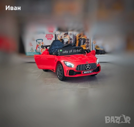 ТОП ЦЕНА!НОВО!Акумулаторна кола Mercedes GTR с 12V батерия,EVA ГУМИ,кожена седалка,дистанционно, снимка 2 - Коли, камиони, мотори, писти - 54436584