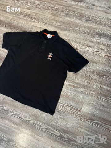 Оригинална мъжка тениска с яка Lacoste размер ХХЛ, снимка 3 - Тениски - 54766737
