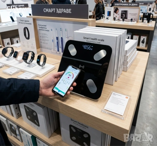 Smart Scale – Умна Bluetooth везна с анализ на телесни мазнини, BMI и мускулна маса