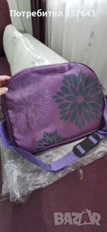 Чанта за лаптоп лилава