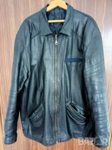 Мъжко кожено яке черно от естествена кожа 
