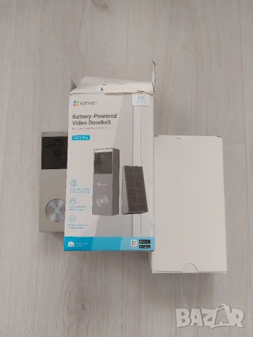 Професионален Видеозвънец EZVIZ CP3 Pro 2K | Соларно захранване | 8GB памет | Пълен комплект, снимка 2 - Комплекти за видеонаблюдение - 55463605