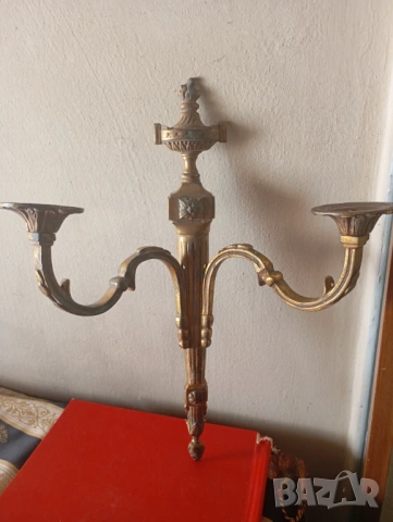 Бароков свещник за стена, снимка 2 - Лампи за стена - 54098365