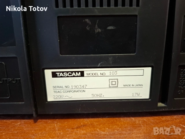 Продава се триглав дек Tascam -103. , снимка 7 - Декове - 54417205