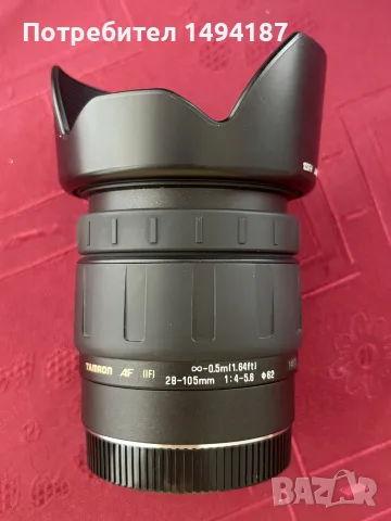 Tamron AF 28-105mm f/4-5.6 за Canon EF (+ сенник), снимка 2 - Обективи и филтри - 55404341