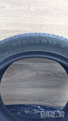 2 бр. летни гуми 225/45/17 Continental Contisportcontact 5 , снимка 3 - Гуми и джанти - 54667233