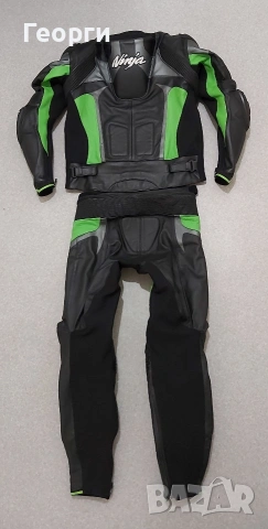 Кожен мото екип Kawasaki S/M, снимка 2 - Аксесоари и консумативи - 54715632