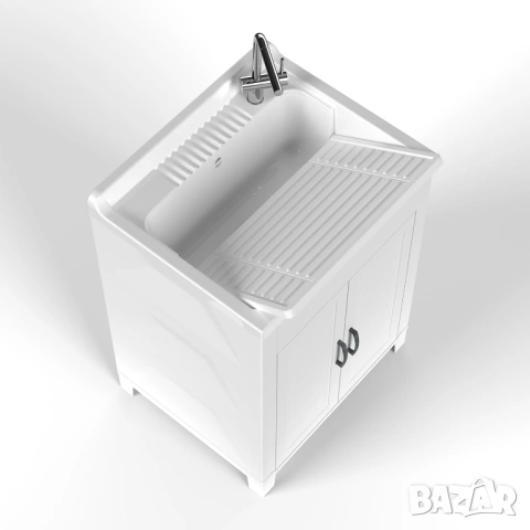 Пластмасов Шкаф с Мивка Adventa 60x50x85 см | Бял, за Двор, снимка 6 - Мивки - 54682069