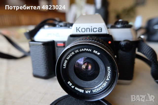 Konica FT-1 Motor & Konica Hexanon AR 28mm f3.5 Lens. Konica AR Mount, снимка 2 - Фотоапарати - 54516698