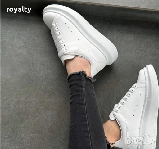 Alexander McQueen Нови Бели Дамски Маратонки с Кутия 