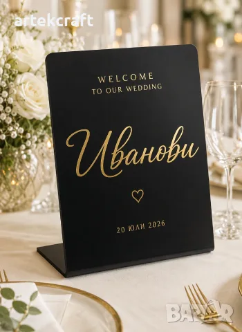 Сватбени табели от акрил | Welcome sign и табели по поръчка