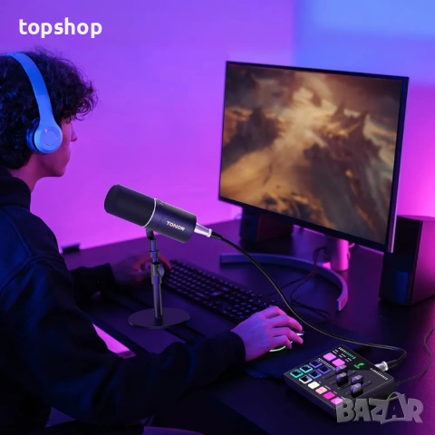Нов Гейминг аудио интерфейс и миксер TONOR TX310 – RGB, XLR, за стрийминг , снимка 8 - Ресийвъри, усилватели, смесителни пултове - 54560274