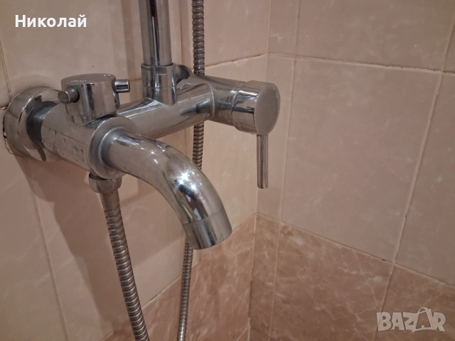 Смесител с душ и подвижна "слушалка"., снимка 7 - Смесители - 54899960