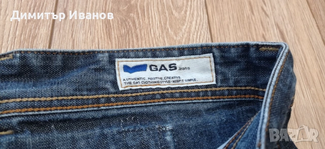 Дънки GAS, 100% памук, размер 33 (M-L), снимка 3 - Дънки - 54528748