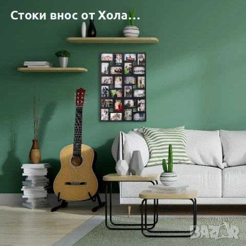 Рамка за колаж, мултирамка за 24 снимки Relaxdays, хоризонтална или вертикална, пластмасова, снимка 2 - Други стоки за дома - 54781843