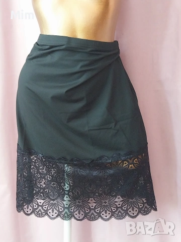 2XL Черна подплата/ пола / с дантела 