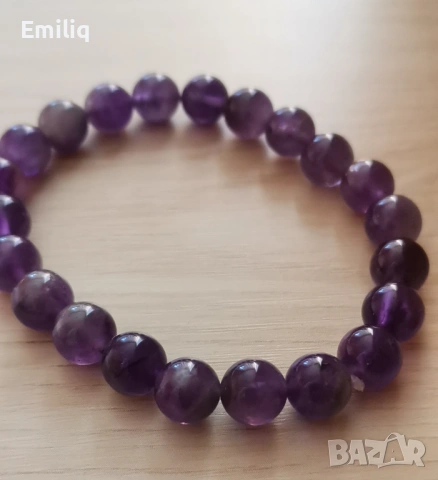 Нова Гривна от Естествен Аметист, снимка 2 - Гривни - 54313461