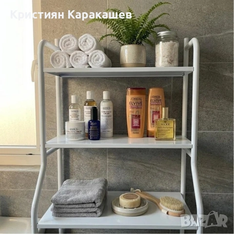 Мултифункционална етажерка за баня на 3 нива, снимка 3 - Етажерки - 54266540