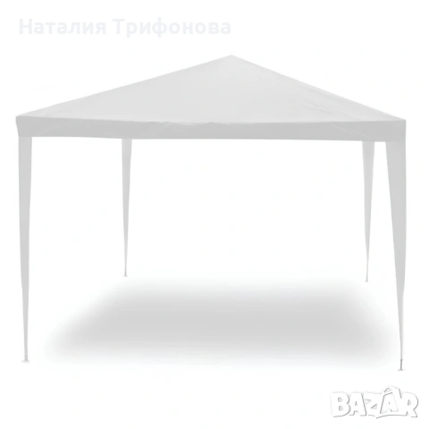Градинска шатра тип "павилион", 3x3м, Водоустойчива, Прахово боядисана стомана, Бяла, снимка 5 - Градински мебели, декорация  - 54173789