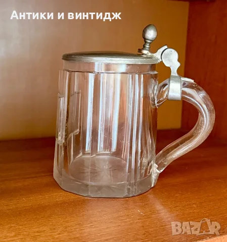 Антикварна немска халба за бира с оловен капак (Altenötting), 0.5 л – Край на XIX век, снимка 9 - Антикварни и старинни предмети - 55692595