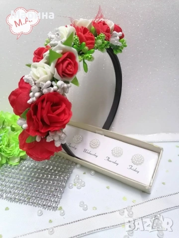 Китка за глава, вариант 30, снимка 2 - Аксесоари за коса - 54139807