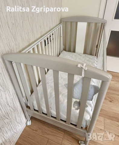 Италианско бебешко легло/кошара Pali + матрак, снимка 3 - Кошарки - 54929144