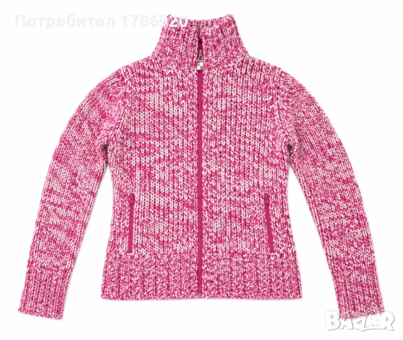 Дебела жилетка Bershka в цикламено и бяло