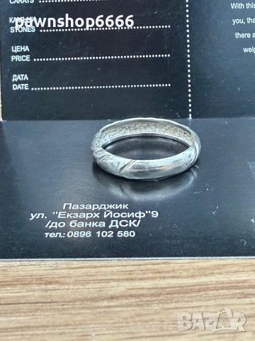 Сребърен пръстен 925 проба / Сребърна халка, снимка 4 - Пръстени - 54977400