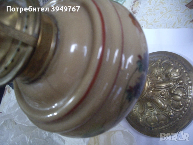 Стара газова лампа., снимка 3 - Антикварни и старинни предмети - 54531248