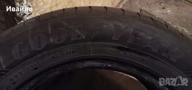 Продавам 2 броя летни гуми 195.65.15 на 1 сезон дот 2021 Goodyear , снимка 4 - Гуми и джанти - 54828230