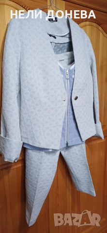 Разкошен Костюм 3 Части на OLTE Италия-Сако+Панталон+Бюстие!НОВИ!, снимка 12 - Костюми - 54044628