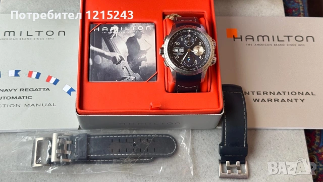 Часовник Hamilton Khaki Navy Regatta хронограф и регата таймер. Рядък !, снимка 3 - Мъжки - 55229281