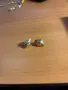 Златни обеци 18K с декоративни камъни – 2,1 грама, снимка 2