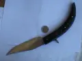 Сойка български голям 34 см. стар от рог джобен нож Габрово ножче, снимка 4