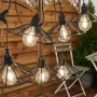 Градинска гирлянда 5.5 м с 6 декоративни LED крушки и метални абажури - Таймер, IP44, за балкон, снимка 5