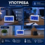 Електронен настолен led часвоник големи цифри термометър на ток аларма, снимка 3