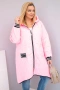 Дамско ватирано яке Plus Size с качулка и спортни маншети, 11цвята , снимка 15