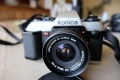 Konica FT-1 Motor & Konica Hexanon AR 28mm f3.5 Lens. Konica AR Mount, снимка 2