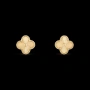 Van Cleef & Arpels VCA Gold Clear Vintage Alhambra Clips Clover Дамски Обеци, снимка 7