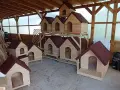 Дървени къщи за котки кучета къща за куче от дърво за малки средни и големи породи кучешка колиба, снимка 1