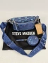 Нова дамска чанта Steve Madden в синьо с лого принт, снимка 1