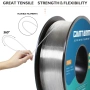 PLA филамент 1.75 мм, GIANTARM Classic PLA филамент за 3D принтер 1 кг ролка (прозрачен), снимка 5
