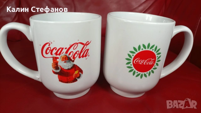 Порцеланови чаши Кока Кола новогодишни, снимка 3 - Чаши - 54730681