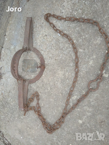 голям стар вълчи капан, снимка 3 - Антикварни и старинни предмети - 54269360