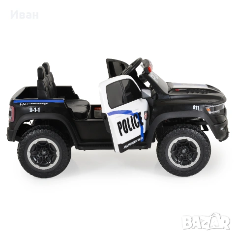 ТОП ЦЕНАНОВО!Акумулаторен джип RAM POLICE BLACK с 12V батерия,EVA гуми,сигнални светлини,дистанно, снимка 6 - Детски велосипеди, триколки и коли - 55083898
