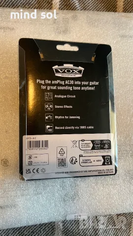 VOX amPlug 3 AC30 – мини усилвател за китара със слушалки, снимка 2 - Китари - 55677179
