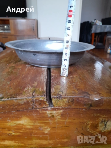 Стара медна,бакърена паница,чиния #2, снимка 4 - Други ценни предмети - 54283019